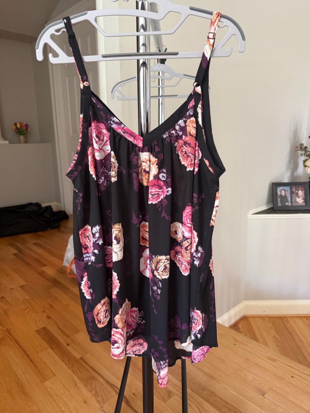 torrid Black Floral Cami Tank Top - Picture 3 of 5